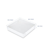 LOYAL WHITE CLEAR LID Cookie Box Square 15.5x15.5x3cm