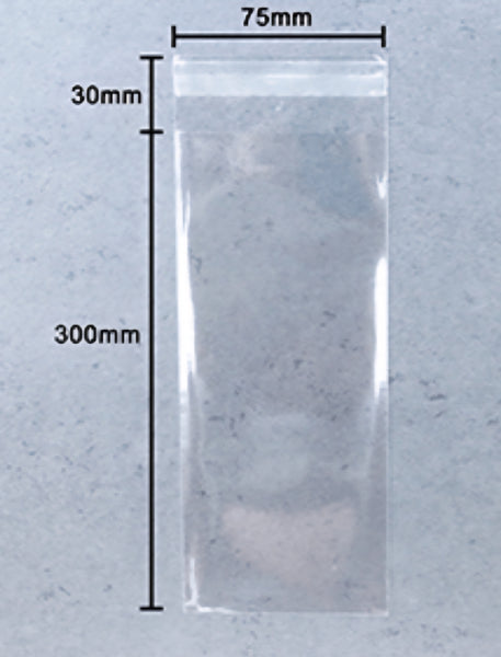 RESEALABLE COOKIE BAG  - 75mm x 300mm - 100 pack -   PRE-ORDER ETA 18/11/25