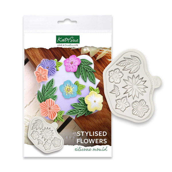 KATY SUE - STYLISED FLOWERS SILICONE MOULD