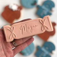 MAXI BON BON WITH BOWS (FOR PERSONALISING) STAMP ONLY