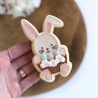 Basket Bunny Pop! stamp with matching cutter