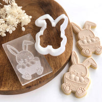Basket Bunny Pop! stamp with matching cutter