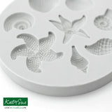 KATY SUE - MINIATURE SHELLS AND STARFISH SILICONE MOULD