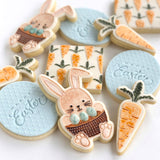 Basket Bunny Pop! stamp with matching cutter
