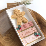 Gingerbread man Impression stamp with matching cutter