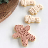 Gingerbread man Impression stamp with matching cutter