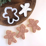 Gingerbread man Impression stamp with matching cutter