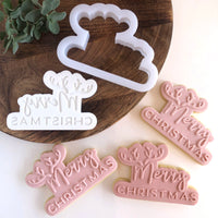 Merry Christmas Power Pop! Stamp with matching bubble cutter