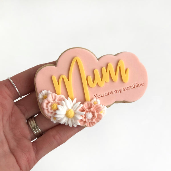 Mum Power Pop! Stamp with matching cutter