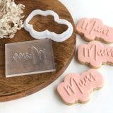 Mum Power Pop! Stamp with matching cutter