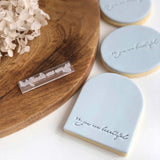 MINI CURSIVE SCRIPT IMPRESSION STAMP - P.S YOU ARE BEAUTIFUL