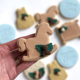 Rocking horse Power Pop! Stamp with matching cutter