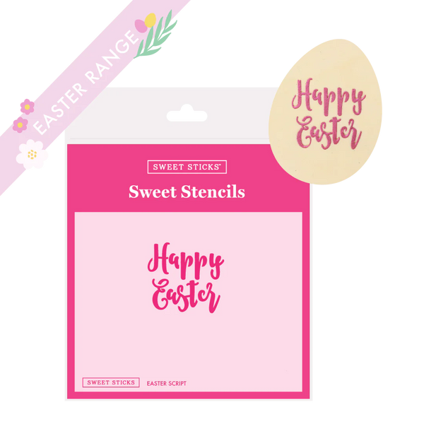 SWEET STICKS SWEET STENCILS - EASTER SCRIPT