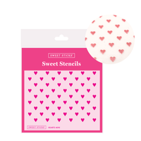 SWEET STICKS SWEET STENCILS - HEARTS MINI