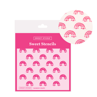 SWEET STICKS SWEET STENCILS - RAINBOW HEARTS