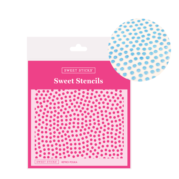 SWEET STICKS SWEET STENCILS - RETRO POLKA