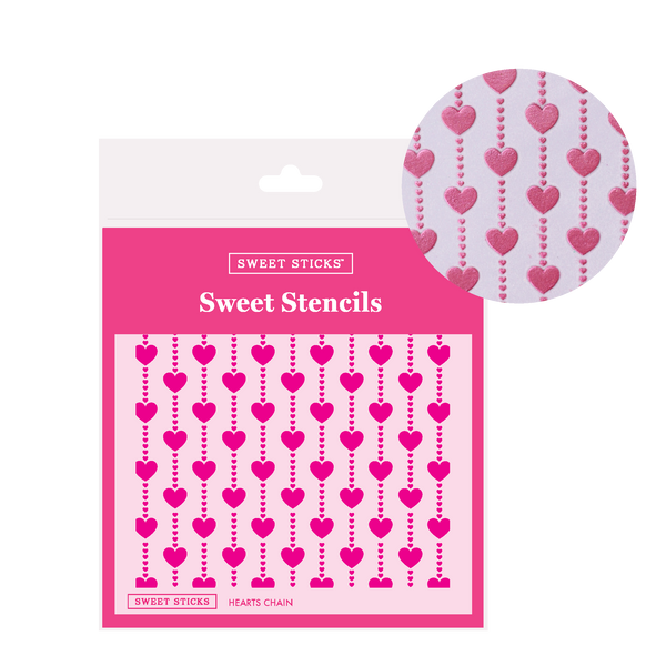 SWEET STICKS SWEET STENCILS - HEARTS CHAIN