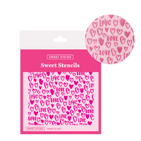 SWEET STICKS SWEET STENCILS - HEARTS & LOVE