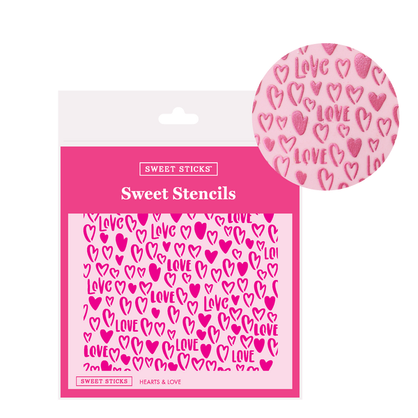 SWEET STICKS SWEET STENCILS - HEARTS & LOVE