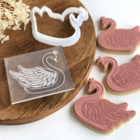 SWAN POP STAMP with matching cutter