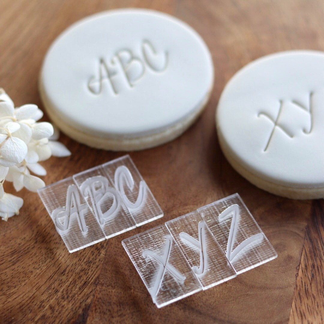 Signature Script INDIVIDUAL UPPERCASE font letters – Sweetly Impressed