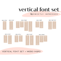 VERTICAL FONT SET - 4 WEEK MANUFACTURING PRE ORDER