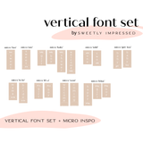 VERTICAL FONT SET - 4 WEEK MANUFACTURING PRE ORDER