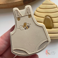 Bee romper stamp (pls select with or without cutter)