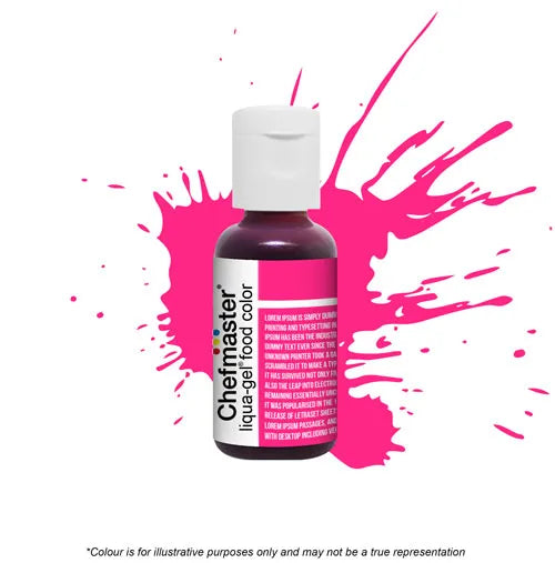 CHEFMASTER - FUCHSIA - LIQUA-GEL FOOD COLOUR - 0.70 OZ/20 GRAMS