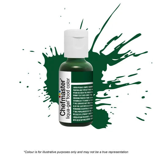 CHEFMASTER - FOREST GREEN - LIQUA-GEL FOOD COLOUR - 0.70 OZ/20 GRAMS