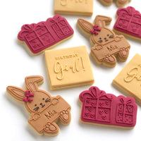 Bunny Sign Pop! stamp with matching cutter