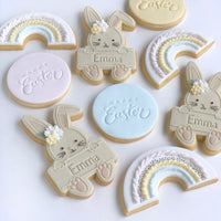 Bunny Sign Pop! stamp with matching cutter