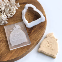 HESSIAN SANTA SACK POP! STAMP WITH CUTTER - OH DEER WORDING