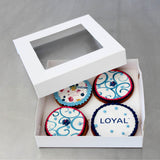 LOYAL WHITE Cookie Box Square 15.5x15.5x3cm