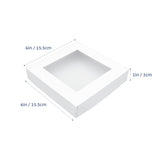 LOYAL WHITE Cookie Box Square 15.5x15.5x3cm